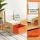 Keezi 3PCS Kids Table and Chairs Set with Chalkboard, Hidden Storage, Eco-Friendly MDF, White/Natural, Ages 3+