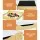 Keezi 3PCS Kids Table and Chairs Set with Chalkboard, Hidden Storage, Eco-Friendly MDF, White/Natural, Ages 3+