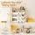 Keezi Kids Wooden Toy Box Organiser - 9 Bins, 4-Tier Bookshelf, Anti-Tip, Rounded Edges, 73x85x38cm, White