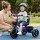 Rigo Kids Tricycle Bike with Basket, Carbon Steel Frame, Solid Puncture Proof Wheels, Indoor Outdoor Use, Blue