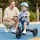 Rigo Kids Tricycle Bike with Three Wheels, 70cm Carbon Steel Frame, Puncture Proof Tyres, Blue Indoor Outdoor
