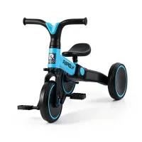 Rigo Kids Tricycle Bike with Three Wheels, 70cm Carbon Steel Frame, Puncture Proof Tyres, Blue Indoor Outdoor