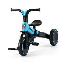 Rigo Kids Tricycle Bike with Three Wheels, 70cm Carbon Steel Frame, Puncture Proof Tyres, Blue Indoor Outdoor
