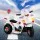 RIGO Kids 6V Electric Ride On Police Motorcycle – White, Realistic Controls, Music, Siren, Anti-Slip Tyres, 3-4km/h