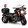 RIGO Kids 6V Electric Ride-On Police Motorcycle – Black, Slip-Proof Handlebars, Music, Siren, EN71 Certified, 3-4km/h
