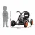 Rigo Kids Pedal Go Kart 84cm with Forward Reverse Drive and Treaded Plastic Wheels Black 30kg Capacity