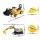 Keezi Kids Ride On Bulldozer and Digger with Helmet, Moving Bucket, Manual Levers, Yellow Outdoor Sandpit Toy