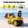 Keezi Kids Ride On Bulldozer and Digger with Helmet, Moving Bucket, Manual Levers, Yellow Outdoor Sandpit Toy