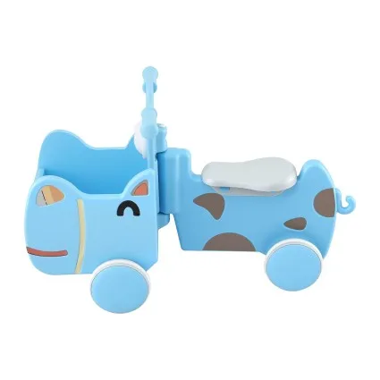 Keezi Kids Ride On Push Car Blue with Storage 135° Steering Limit Foot to Floor Toy 67x31.5x43cm 20kg
