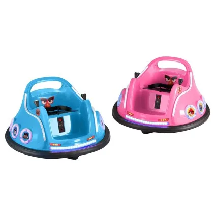 Rigo Kids Electric Ride On Bumper Car with Remote Control, 360-Degree Spin, 30kg, Blue and Pink