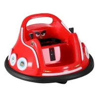 Rigo Kids Electric Ride-On Bumper Car, 360° Spin, Remote Control, Angry Birds Stickers, Red, Safe & Fun for Ages 3+