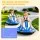 Rigo 12V Kids Bumper Ride-On Car with Remote Control, Dual 25W Motors and Safety Belt Blue