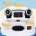 Rigo 12V Kids Bumper Ride-On Car with Remote Control, Dual 25W Motors and Safety Belt Blue