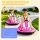 Rigo 12V Kids Bumper Ride-On Car with Remote Control and Three-Point Safety Belt Pink