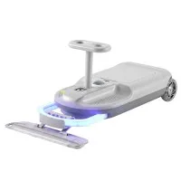 Rigo Kids Ride On Car with Detachable Mop Kit 12V 6L Storage Variable Speed Grey with Telescopic Handle