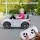 Rigo Kids Electric Ride On Car Licenced 12V White with Remote, Music, Safety Belt, Twin Motors, Ages 3+, 89cm