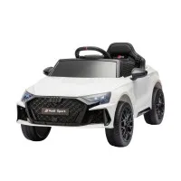 Audi RS3 Licenced Kids Ride On Car 12V Remote Control with Dual 25W Motors White