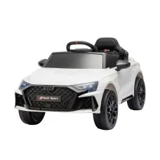 Audi RS3 Licenced Kids Ride On Car 12V Remote Control with Dual 25W Motors White
