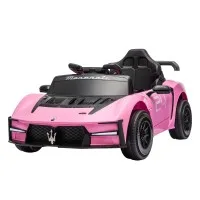 Maserati MCXtrema Ride On Car for Kids 12V Remote Control Pink with Dual Motors, Lights, Music and Seat Belt