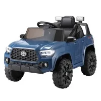 Rigo Licensed Toyota Tacoma Kids Electric Ride On Car 12V Blue Jeep, Remote Control, MP3, FM Radio, Safety Seat Belt
