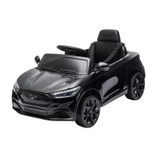 Ford 12V Licensed Kids Ride On Car Black with Remote Control Twin Motors Horn Music Headlights 97x61cm