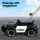 Rigo Kids 12V Electric Ride On Police Car - Black, Battery Powered, Remote Control, Safety Seat Belt, Ages 3+