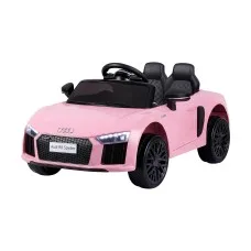 Audi Licensed R8 Spyder 12V Ride On Electric Car for Kids Pink with Remote Control Seat Belt and Twin Motors