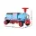 Rigo Kids Ride On Train Two Seater 12V Electric Toy with Storage and MP3 Player Dual 35W Motors Blue