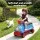 Rigo Kids Ride On Train Two Seater 12V Electric Toy with Storage and MP3 Player Dual 35W Motors Blue