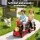 Rigo Kids 12V Ride On Train Car with Detachable Carriage, 2 Seater, MP3 Player and LED Headlights Red