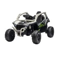 Rigo Kawasaki Licensed KRX1000 Kids Ride On Car Electric Toy with Remote Control Music and Headlights Grey