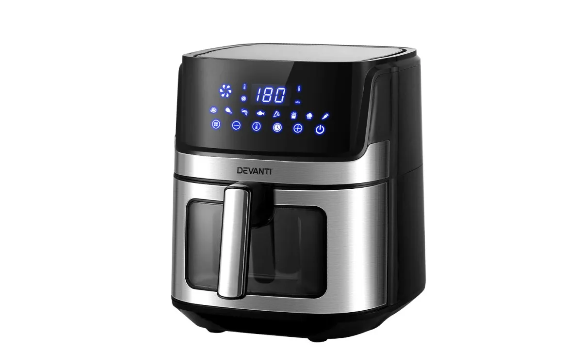 Devanti 6.5L Air Fryer AF-K-J-NA5ST-BK-SS Manual