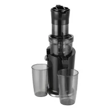 Devanti 200W Cold Press Slow Juicer - Black | High Yield, Low Noise, Easy Clean | Wide Mouth, Child Safe Design