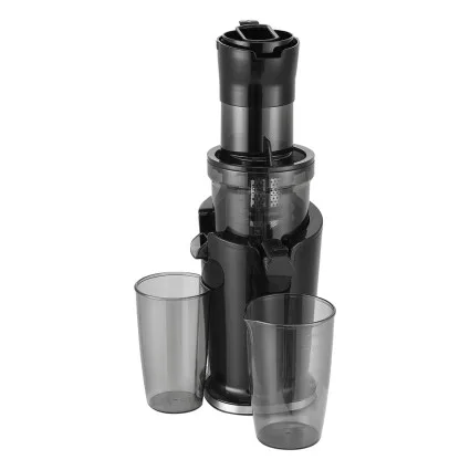 Devanti 200W Cold Press Slow Juicer - Black | High Yield, Low Noise, Easy Clean | Wide Mouth, Child Safe Design