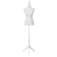 Embellir Female Dressmaking Mannequin 170cm Adjustable Height Pinnable Canvas Cover Tailor Clothes Display White Embellir Female Dressmaking Mannequin 170cm Adjustable Height Pinnable Canvas Cover Tailor Clothes Display White