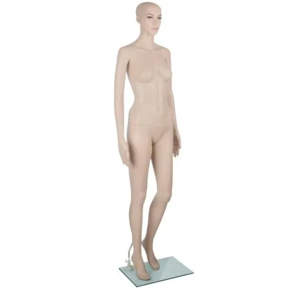 Embellir 175cm Skin Tone Full Body Female Mannequin with Adjustable Arms & Head, Glass Base, Ideal for Fashion Displays