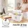 Devanti 8L Tabletop Paper Shredder 4 Sheet P4 Cross Cut White Home Office 4 x 32mm