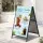 Artiss A1 Double-Sided Frame Sign Stand - Heavy-Duty Steel, 60x90cm, Quick-Slide & Foldable, Weather-Resistant, Black