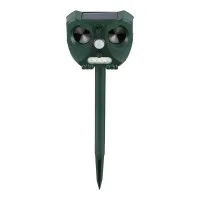 Gardeon Solar-Powered Ultrasonic Snake Repeller with LED Light, Water-Resistant, Heavy Duty ABS, 15x7x12cm, 1-Year Warranty