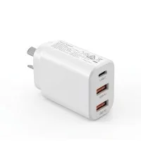 Devanti 30W USB-C Charger 3 Port Fast PD Wall Charger White Type C and Dual USB A AU Plug Compatible Devanti 30W USB-C Charger 3 Port Fast PD Wall Charger White Type C and Dual USB A AU Plug Compatible
