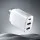 Devanti 30W USB-C Charger 3 Port Fast PD Wall Charger White Type C and Dual USB A AU Plug Compatible