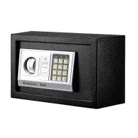 UL-TECH 8.5L Digital Security Safe Box - Steel, 31x20x20cm, Twin-Bolt Lock, Alarm, Wall-Mountable, Black Finish UL-TECH 8.5L Digital Security Safe Box - Steel, 31x20x20cm, Twin-Bolt Lock, Alarm, Wall-Mountable, Black Finish