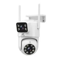 UL-TECH 4MP Dual-Lens Wi-Fi Security Camera Outdoor Indoor Pan Tilt Auto Tracking White