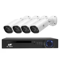 UL-TECH 4CH 5MP PoE NVR Security Camera System with Colour Night Vision and Two-Way Audio