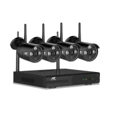 UL-TECH 8CH Wireless CCTV System: 3MP HD, 4 Cameras, H.264+ Compression, Remote Access, Easy Setup, 1-Year Warranty