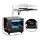 Artiss Tala Smart Bedside Table with USB, LED Lights, Adjustable Laptop Tray, Storage Shelves, Black MDF, 50x40x46-90cm