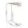 Artiss Adjustable Mobile Laptop Desk 70CM - Pneumatic Height Control, L-Shaped Frame, Hidden Casters, Oak/White