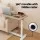 Artiss Adjustable Mobile Laptop Desk 70CM - Pneumatic Height Control, L-Shaped Frame, Hidden Casters, Oak/White