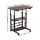 Artiss Height Adjustable Mobile Laptop Desk, 60CM, Steel Frame, Walnut/Black, Ergonomic Workstation with Shelves