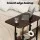 Artiss Height Adjustable Mobile Laptop Desk, 60CM, Steel Frame, Walnut/Black, Ergonomic Workstation with Shelves